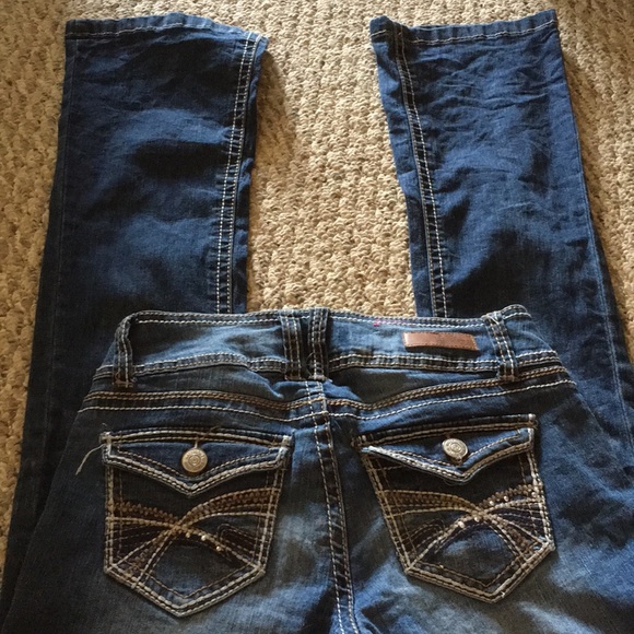 Wallflower dark wash bootcut jeans size 3 - Picture 3 of 3